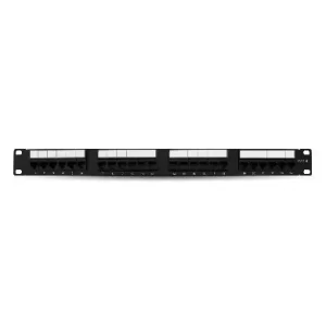 Panel de Parcheo CAT6, 24 puertos RJ45, Montaje en Rack 1U, Negro, BROBOTIX 497608