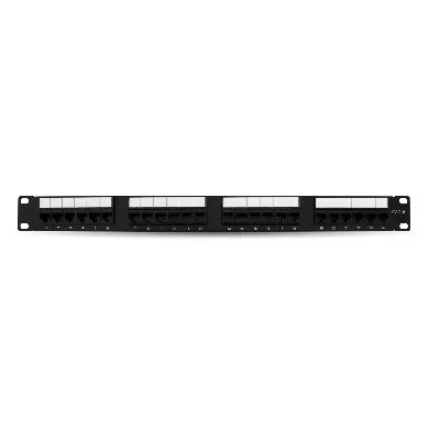 Panel de Parcheo CAT6, 24 puertos RJ45, Montaje en Rack 1U, Negro, BROBOTIX 497608