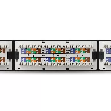 Panel de Parcheo CAT6, 24 puertos RJ45, Montaje en Rack 1U, Negro, BROBOTIX 497608 - Imagen 2