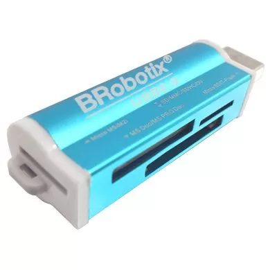 Lector USB BROBOTIX 180420A, USB V2.0, Azul - Imagen 3