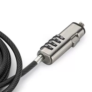 Candado de Combinación, WEDGE N17, P/Portátiles, Acero, Forro PVC Negro, BROBOTIX 263601 - Imagen 3