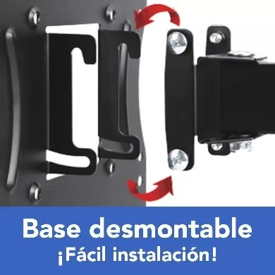Soporte de Pared MOVIL para TV de 26 a 55 Pulgadas, De Acero, Resistencia 35kg, 651589 BROBOTIX