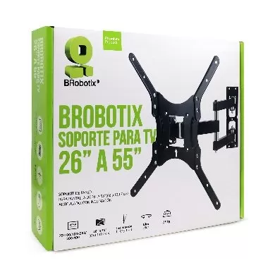 Soporte de Pared MOVIL para TV de 26 a 55 Pulgadas, De Acero, Resistencia 35kg, 651589 BROBOTIX - Imagen 3