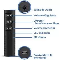 Convertidor Audio a Bluetooth para Auto BROBOTIX 263793, Bluetooth, Negro - Imagen 3