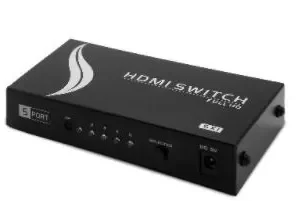 Multiplexor Manual HDMI DE 5 Dispositivos a 1 TV, C/control Remoto 963684 BROBOTIX