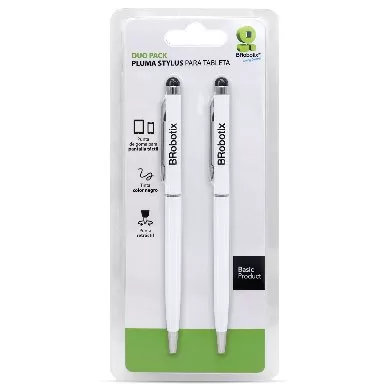 Pluma Stylus Tablet Duopk BROBOTIX 6000397 , Blanco
