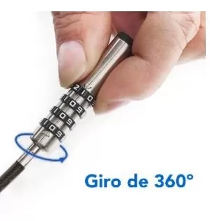 Candado de Combinación, NANO (NANOSAVER ), P/Portátiles, Acero, Negro, BROBOTIX 6000298 - Imagen 4