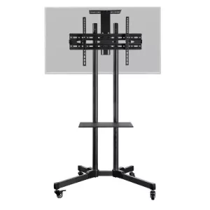 Soporte de Piso, Móvil, para Pantalla BROBOTIX 963050, 50 kg, Acero laminado en frío, 32 pulgadas, 70 pulgadas, Pantallas