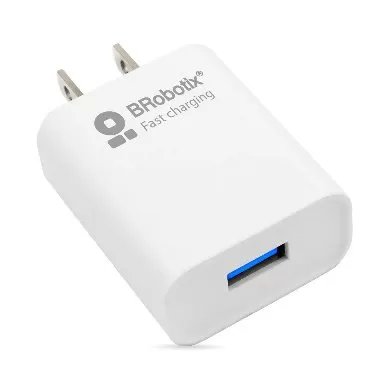 COMBO CARGA RÁPIDA: CARGADOR USB V3.0 + CABLE LIGHTNING. BLANCO (6001349), Brobotix - Imagen 3