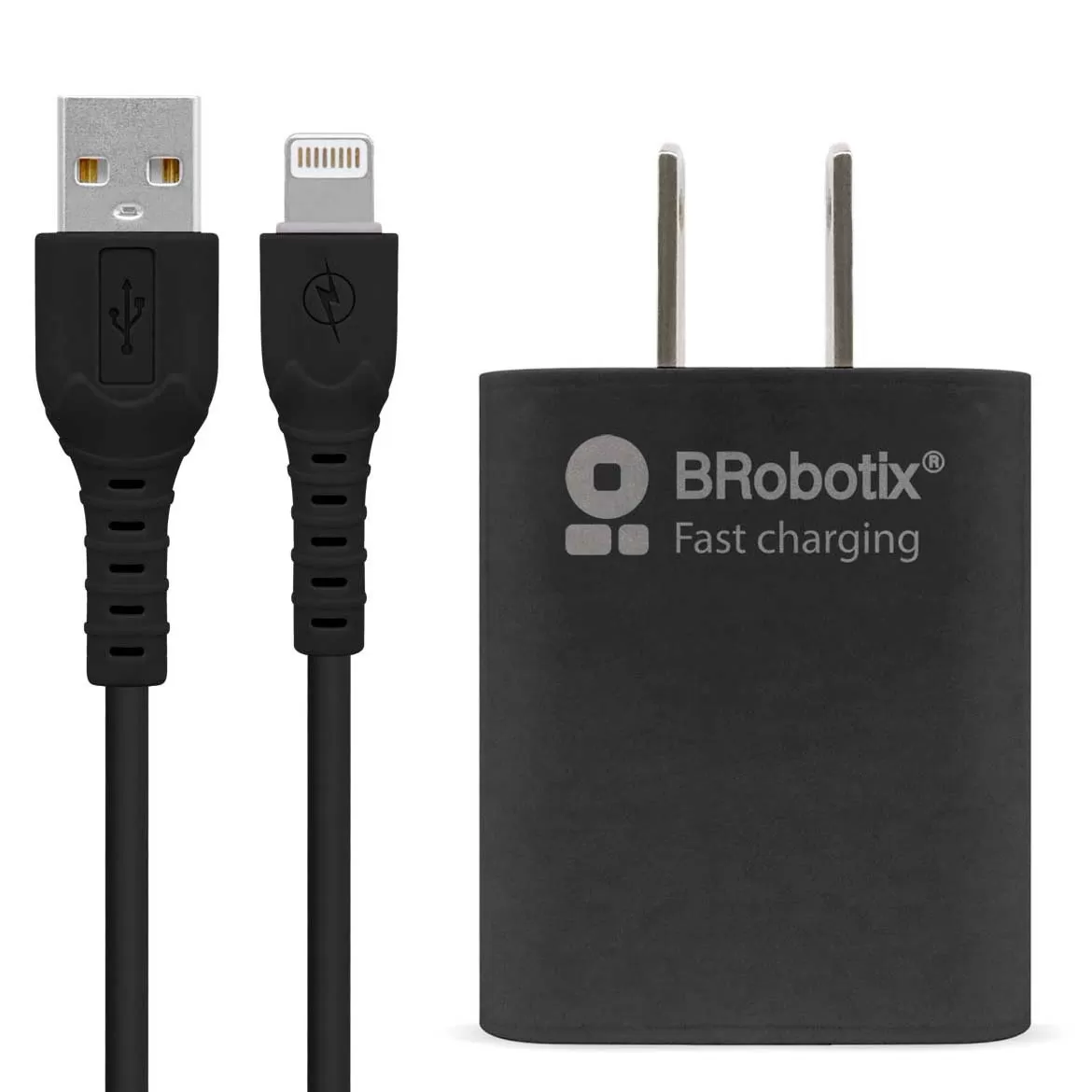 COMBO CARGA RÁPIDA: CARGADOR USB V3.0 + CABLE LIGHTNING. NEGRO (6001356), Brobotix - Imagen 5
