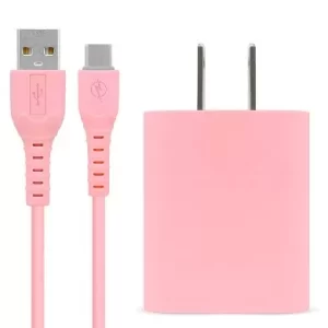 COMBO CARGA RÁPIDA: CARGADOR USB V3.0 + CABLE USB TIPO "C". EDICIÓN ESPECIAL "PINK" (6001332), Brobotix