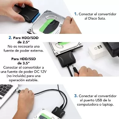 CONVERTIDOR USB V3.0 A SATA 2.5 - Imagen 3