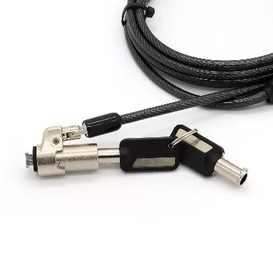 Candado de llave, (NANOSAVER ), P/Portátiles, Acero, Negro, BROBOTIX 6001639 - Imagen 5