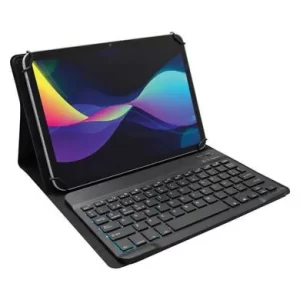 FUNDA PROTECTOR C/TECLADO RECARGABLE, MAGNÉTICO, RETROILUMINADO, RGB, BLUETOOTH V3.0