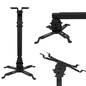 Soporte de Proyector Universal, para Techo ó Pared, Expandible de 63 A 100 cms, en Acero, con Resistencia de 10 kgs, Color Negro, BROBOTIX 6006764