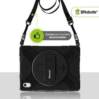 FUNDA PROTECTOR C/CORREA, USO RUDO, GIRO 360º , P/IPAD 11 Pulgadas, 11VA GENERACIÓN, A16, 2025, C/MICA, BROBOTIX 406016 RBT - Imagen 4