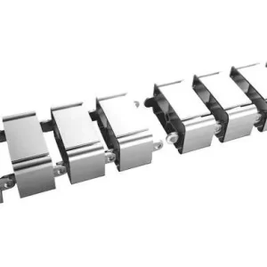 ORGANIZADOR DE CABLES EN VERTICAL ARTICULADO, MATERIAL ABS Y ACERO, COLOR PLATA, 6007143 BROBOTIX