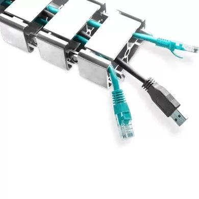 ORGANIZADOR DE CABLES EN VERTICAL ARTICULADO, MATERIAL ABS Y ACERO, COLOR PLATA, 6007143 BROBOTIX - Imagen 2