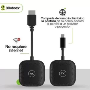 EXTENSOR DE VIDEO, EXTENSOR DE RANGO WIRELESS HD TIPO C /HDMI INALÁMBRICO, HASTA 50 M 963432 BROBOTIX