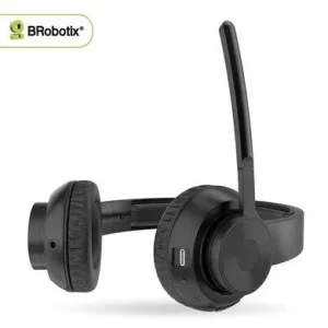 AUDÍFONOS INALÁMBRICOS BLUETOOTH, MICROFONO AJUSTABLE OVEREAR, MICROFONO CON CANCELACION DE RUIDO, 6005699, BROBOTIX