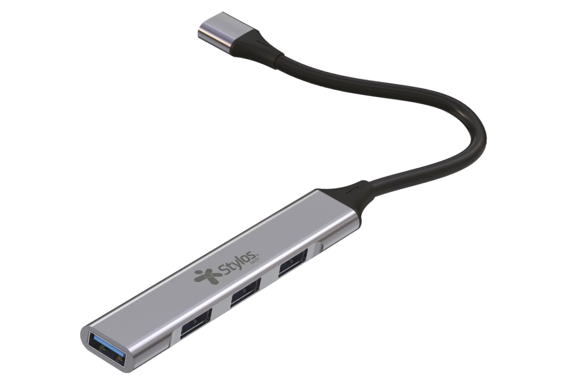 Adaptador HUB 4 En 1 Stylos. STCBHUB42G