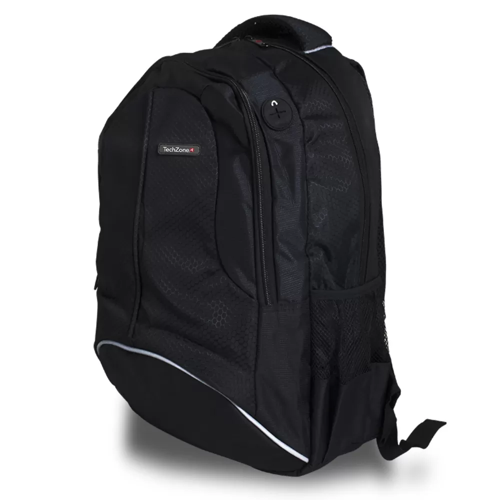 Backpack Eco Sport TechZone, de 15.6 pulgadas, múltiples compartimientos, costuras y asas reforzadas, garantía limitada de por vida.