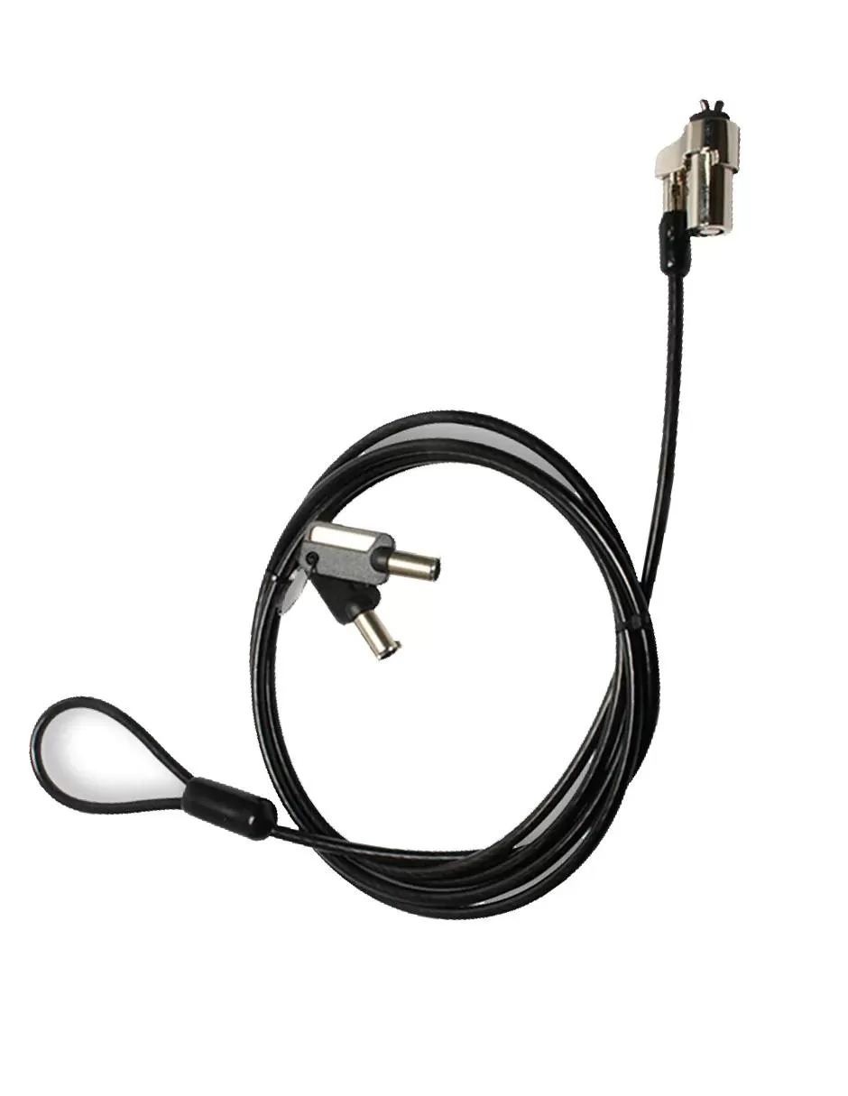 CANDADO DE LLAVE PARA LAPTOP TIPO T V-BAR LONGITUD DE CABLE 1.8 MTS GROSOR DEL CABLE 4mm