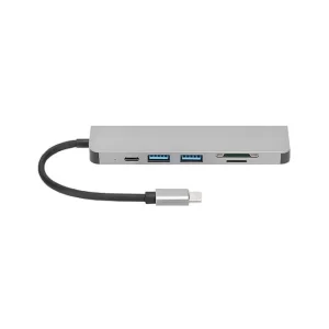 DockStation HUB DBUGG 6 EN 1 UB GR UB61 Hub 6 en 1 UB61 Urban Balance, Con cables USB 3.0 o 2.0 , HDMI y USB Tipo C. Apertura para tarjeta SD