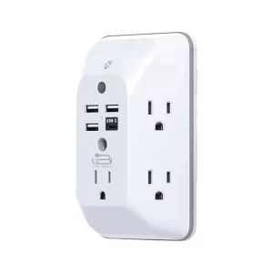 Supresor de Picos 9 en 1 SPUB-02 Urban Balance. Color Blanco. Número de Contactos. 5 contactos, 1 puerto C y 3 puertos USB SPUB-02