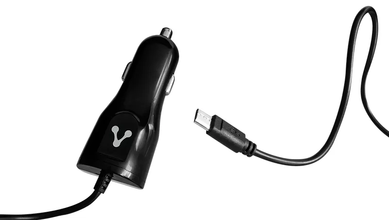 Cargador cable micro USB VORAGO AU-303, Negro, 2.4A USB 1.0A