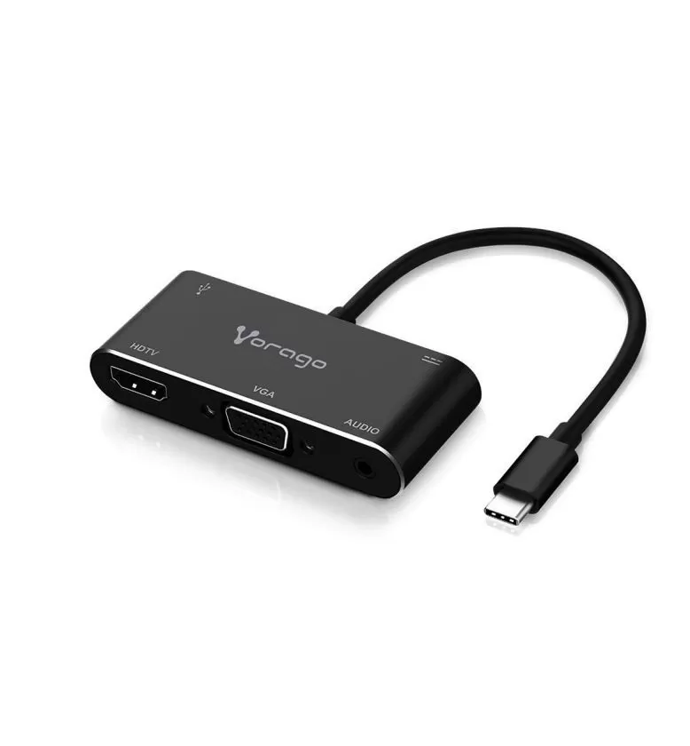 Convertidor Vorago 5 en 1 ADP-350 Usb tipo C a HDMI, VGA, Usb 3.0, Jack 3.5MM, PD - Imagen 2