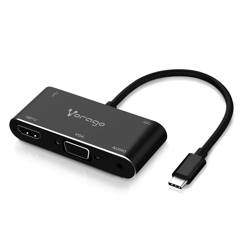 Convertidor Vorago 5 en 1 ADP-350 Usb tipo C a HDMI, VGA, Usb 3.0, Jack 3.5MM, PD - Imagen 3