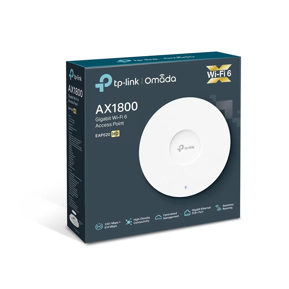 ACCESS POINT INALÁMBRICO DE MONTAJE EN TECHO DE DOBLE BANDA AX1800 AC OMADA TP-LINK EAP620 HD - Imagen 3