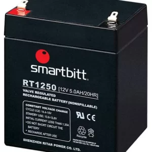 Batería de Reemplazo SMARTBITT SBBA12-5, Negro, 12 V, 5 Año(s), 5 AH, Plomo-ácido