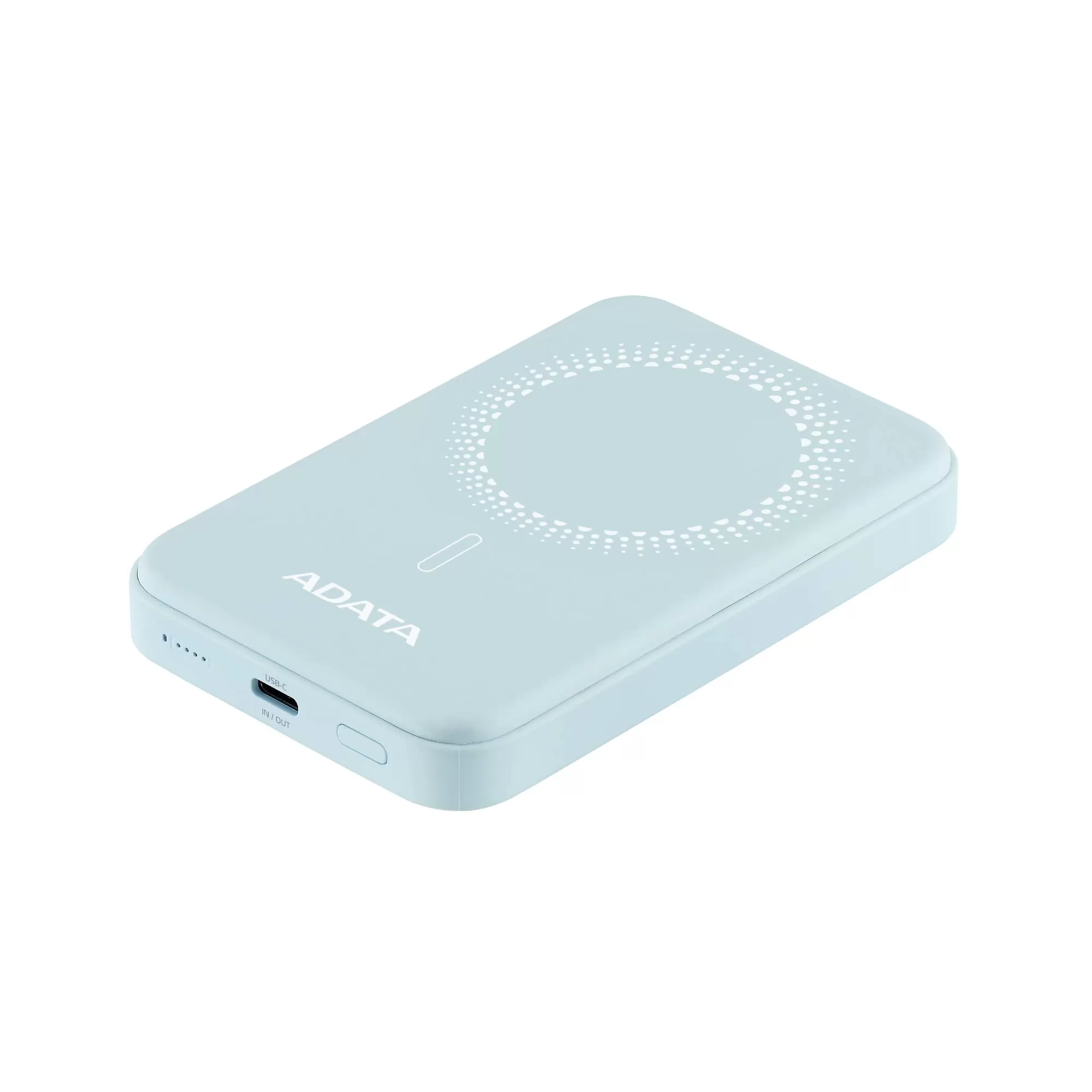Powerbank inalambrico ADATA R050, 5,000mAh, Carga rápida QC/PD de 20 W. MAGNETICO. Color AZUL, PR050-11LB