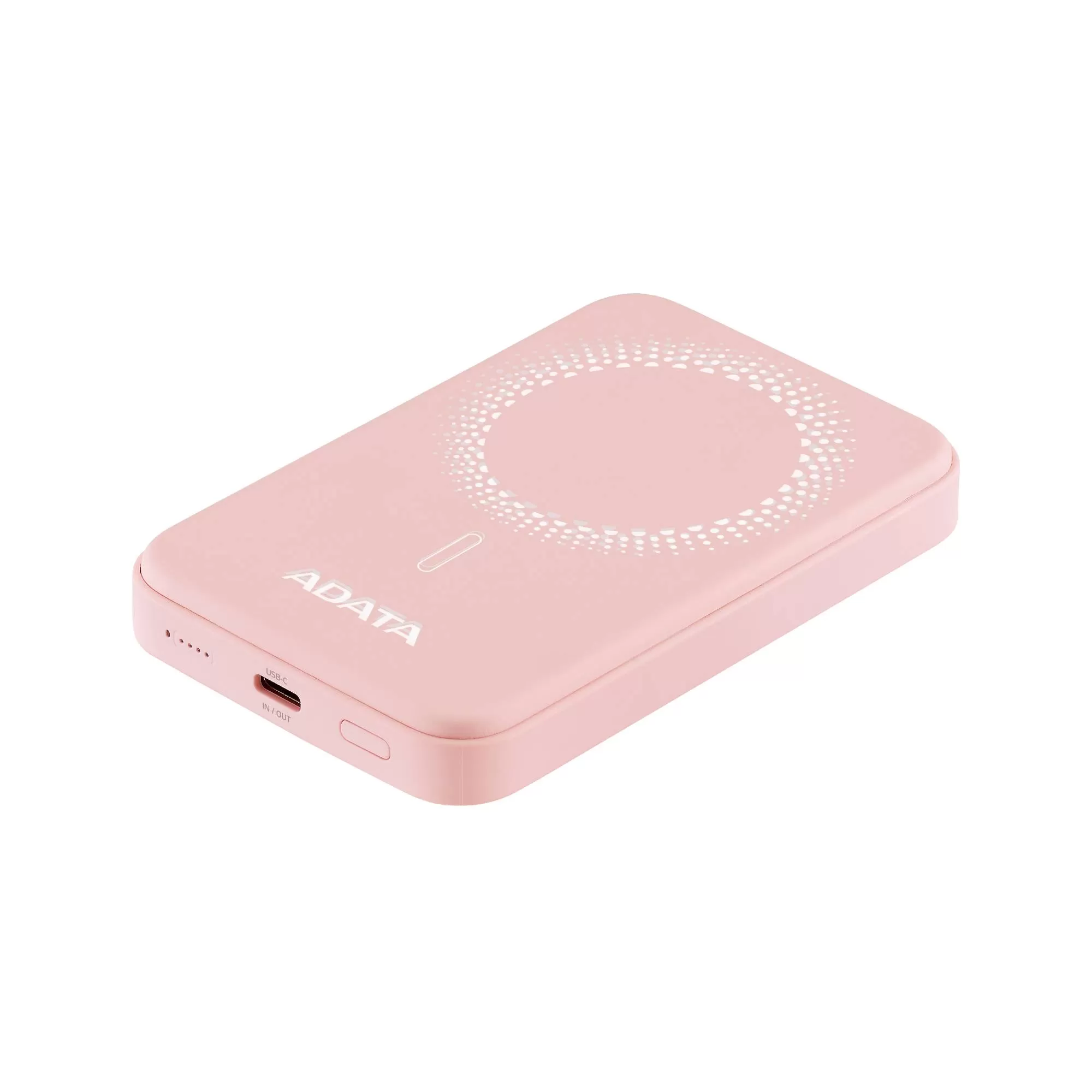 Powerbank inalambrico ADATA R050, 5,000mAh, Carga rápida QC/PD de 20 W. MAGNETICO. Color ROSA, PR050-11PK - Imagen 2