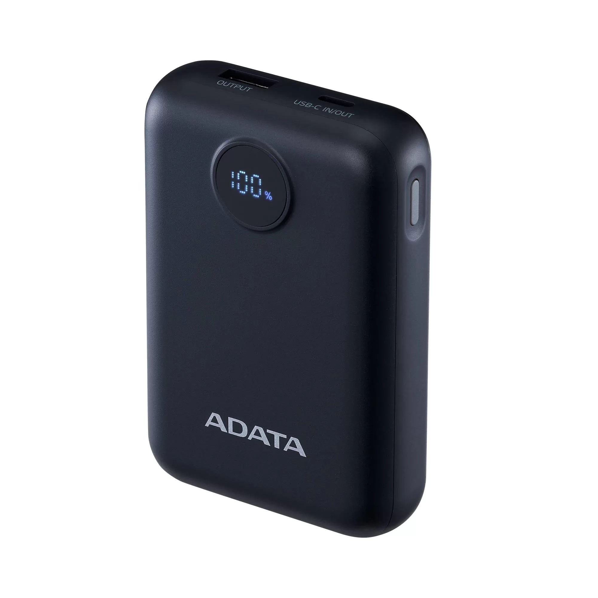 PowerBank ADATA C100 de 10,000 mAh. Carga simultánea de 2 dispositivos. Con indicador LED de carga. Color NEGRO. PC10022-12BK - Imagen 2