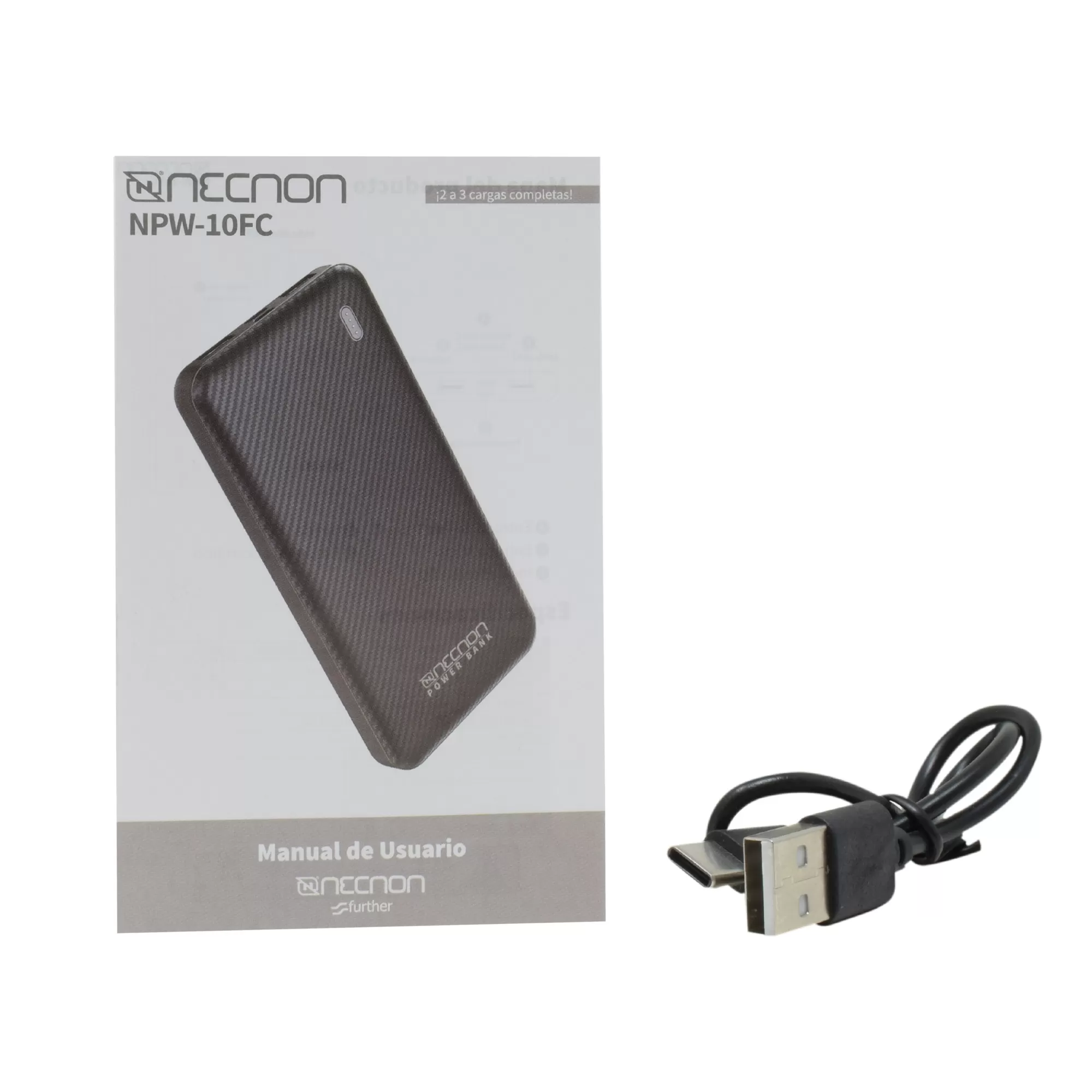Power Bank NPW-10FC Necnon 10000mAh Carga 2.1A 2 A 3 Cargas - Imagen 5