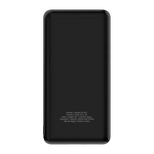 POWER BANK VORAGO PB-450 10000 mAh NEGRO USB Y TIPO C LCD