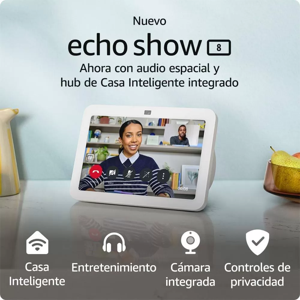 Amazon Echo Show 8 Gen3 2023 Asistente de Voz. Pantalla 8 Pulgadas HD