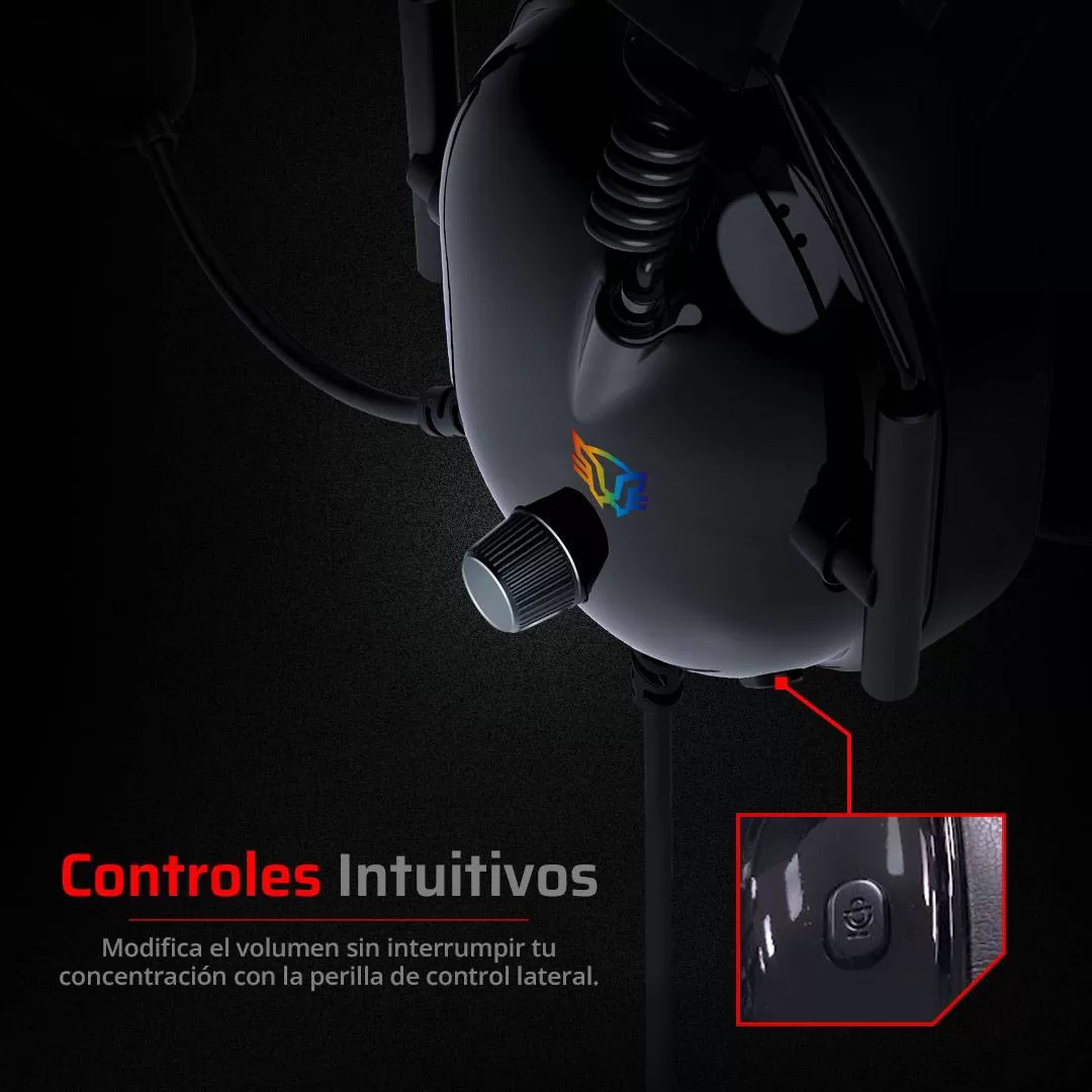 Audífonos Gamer Alámbrico Aviator Level HA757 Balam Rush Legend Series Sonido Envolvent, Micrófono Omnidireccional - Imagen 3