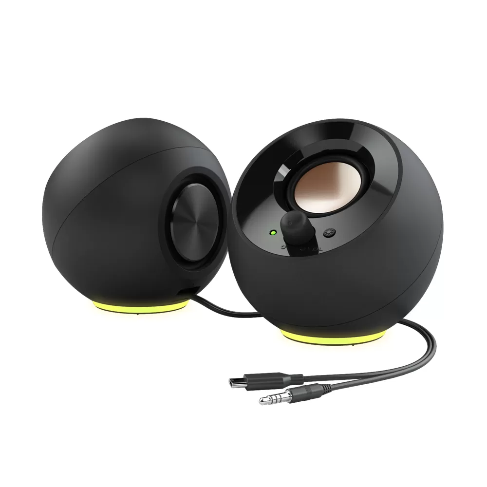 Altavoces Creative Pebble SE 4.4w (RGB) alimentados por USB para PC y Laptops negros - MF1725 BK - Imagen 2