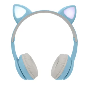 Audífonos Bluetooth Inalámbricos para Niños Luz LED Catto Azul | PERFECT CHOICE