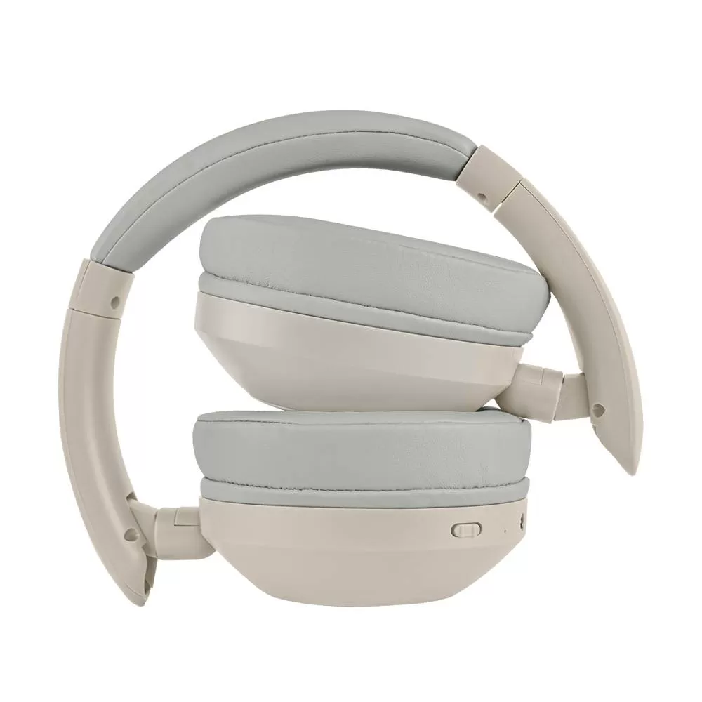 Audifonos Bluetooth Inalámbricos Diadema Plegable Soundia Color Taupe | PERFECT CHOICE - Imagen 2
