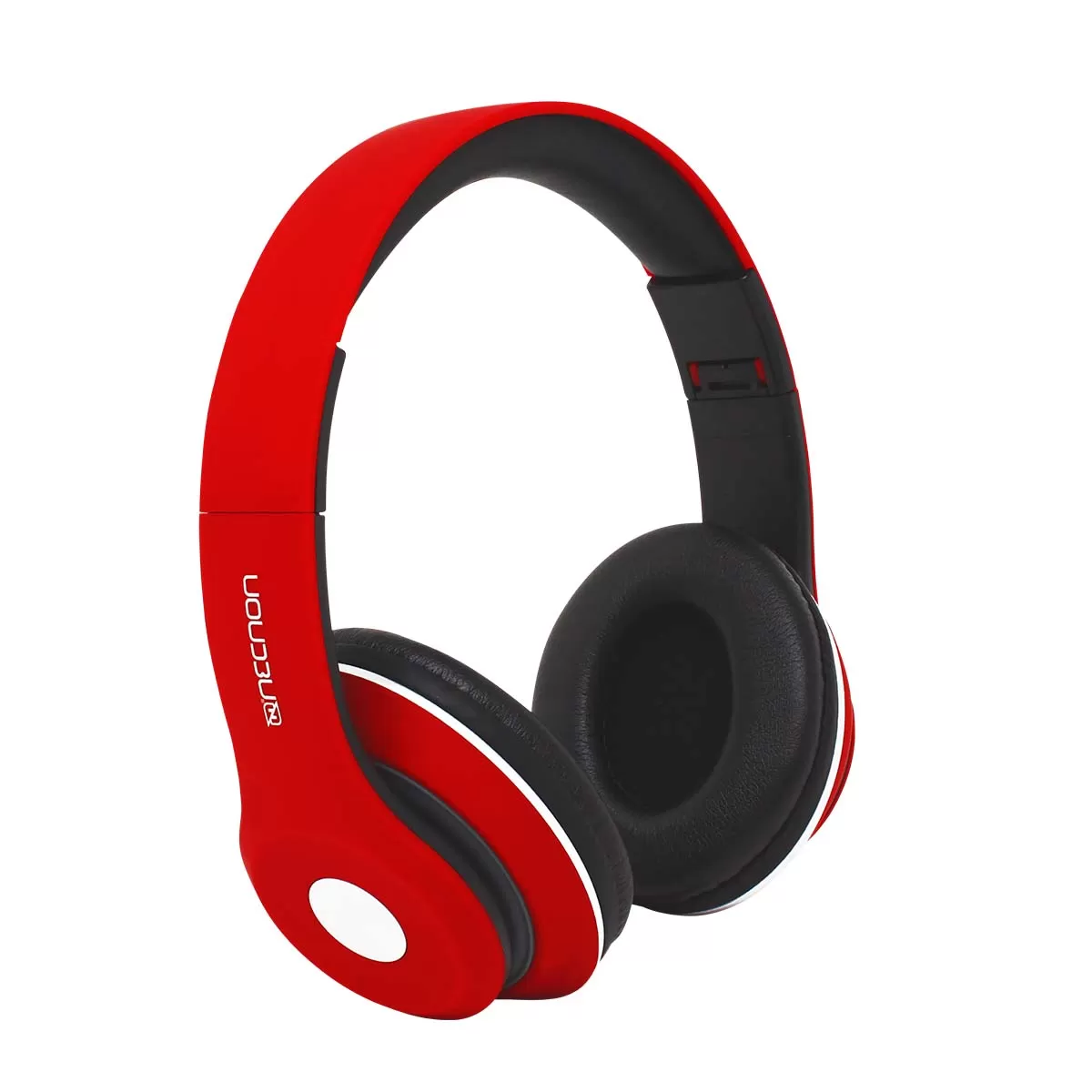 AUDIFONOS OVER-EAR BLUETOOTH NBH-01 SONIDO HI-FI 3.5MM RADIO FM MICRO SD 3.5MML MANOS LIBRES RUBBERIZED ROJO