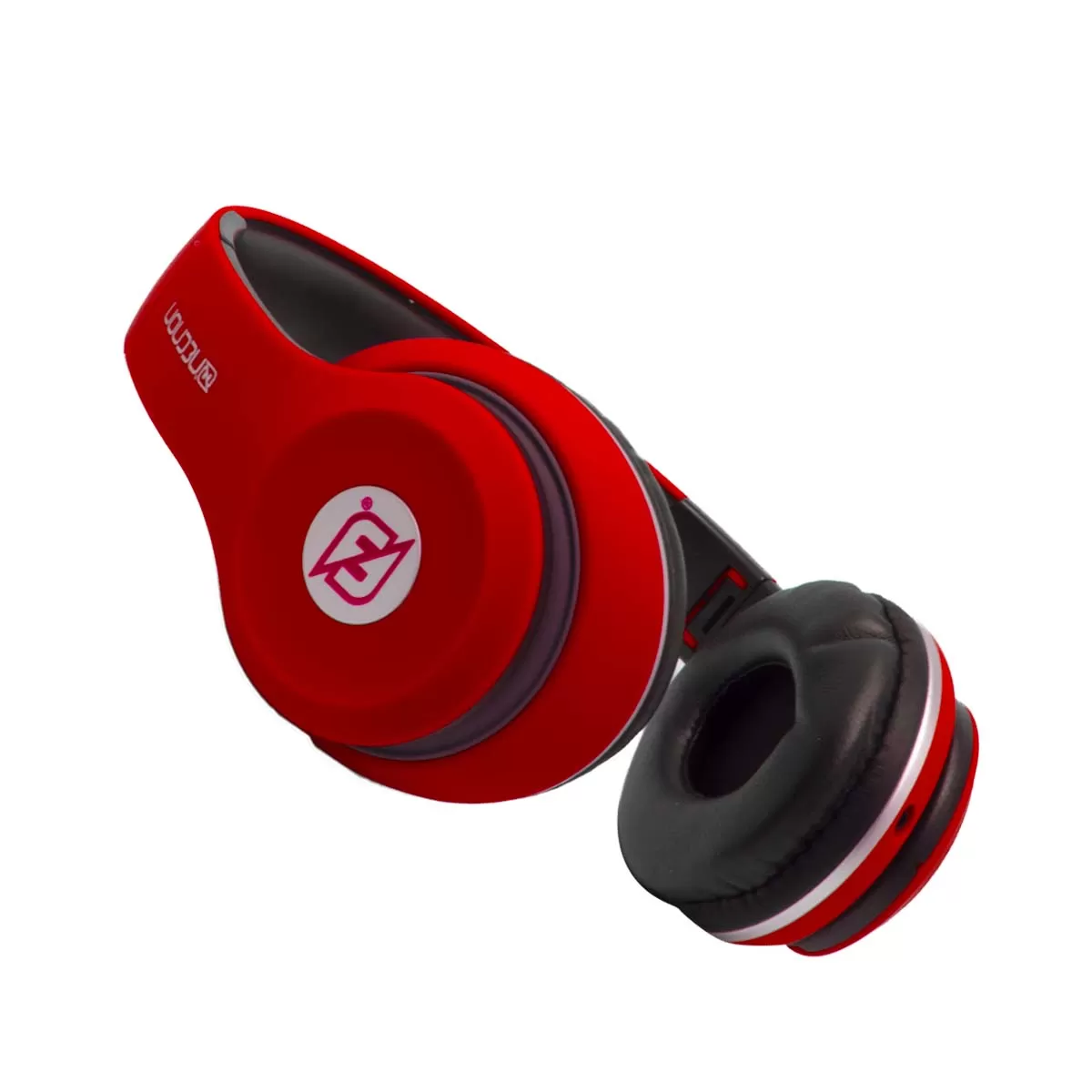 AUDIFONOS OVER-EAR BLUETOOTH NBH-01 SONIDO HI-FI 3.5MM RADIO FM MICRO SD 3.5MML MANOS LIBRES RUBBERIZED ROJO - Imagen 4