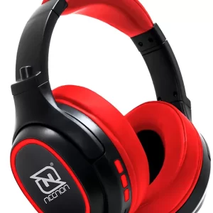 AUDIFONOS OVER-EAR BLUETOOTH NBH-02 SIMULACION CANCELACION DE RUIDO 3.5MM RADIO FM MICRO SD 3.5MML MANOS LIBRES TYPE C ROJO
