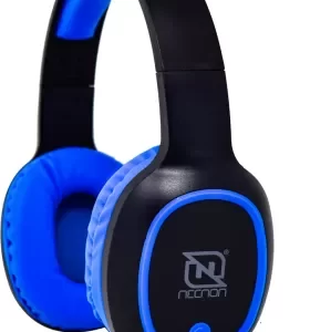 AUDIFONOS OVER-EAR BLUETOOTH NBH-04 PRO ALTA POTENCIA RADIO FM MICRO SD 3.5MML MANOS LIBRES NEGRO/AZUL