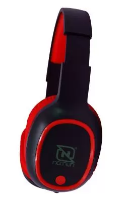 AUDIFONOS OVER-EAR BLUETOOTH NBH-04 PRO ALTA POTENCIA RADIO FM MICRO SD 3.5MML MANOS LIBRES NEGRO/ROJO - Imagen 4