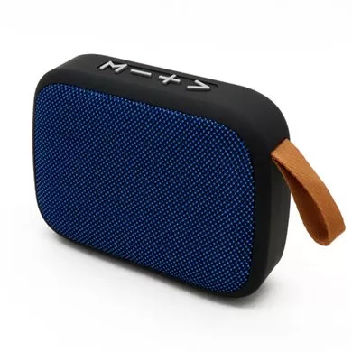 BOCINA BLUETOOTH, INALAMBRICA, RECARGABLE, STEREO C/RADIO FM, LECTOR USB Y MICRO USB, PORTATIL, ANTIDESLIZANTE, NEGRO/AZUL, C/CORREA, BROBOTIX 136445 - Imagen 4